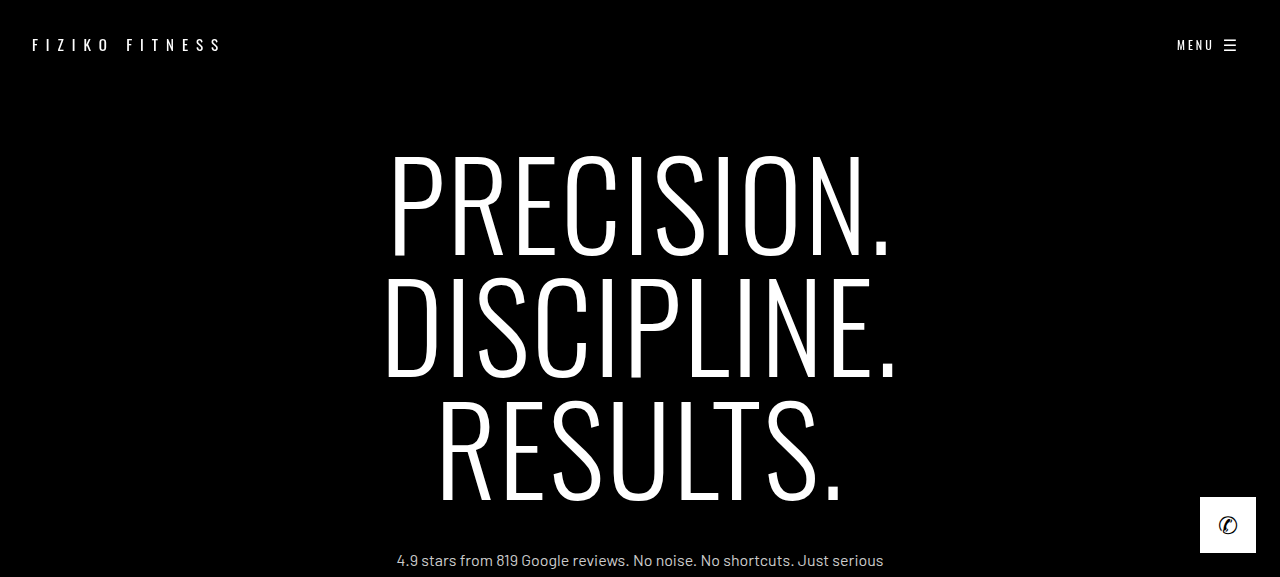Fiziko Fitness Premium website preview